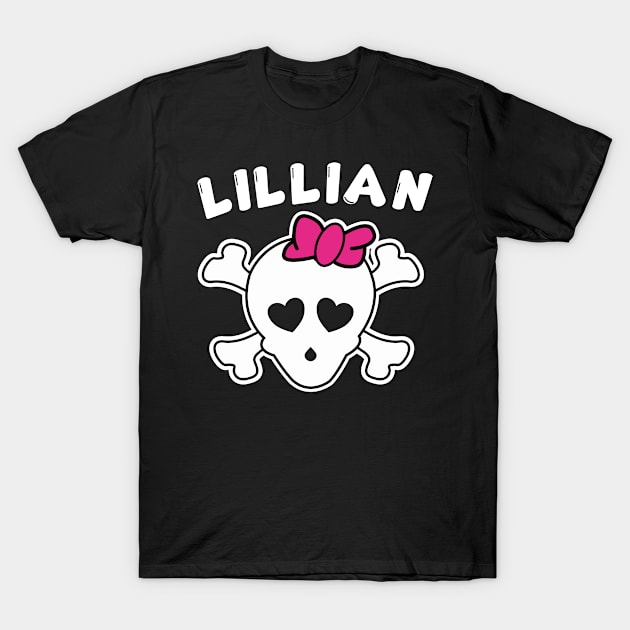 Piratin Lillian Design For Girls And Women T-Shirt by Tolan79 Magic Designs